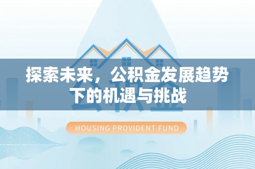 竹南探索未来，公积金发展趋势下的机遇与挑战