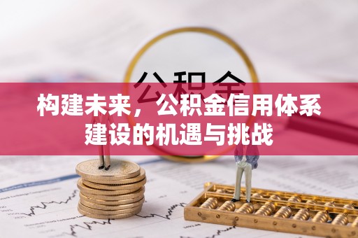 竹南构建未来，公积金信用体系建设的机遇与挑战